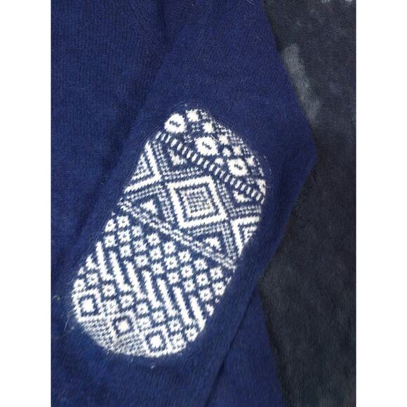 Penguin Blue LambsWool Crew Pullover Sweater - XL Mens Elbow Pads - Picture 2 of 9